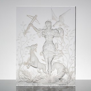 Ivan Chalupka (1933 - 1996) - Diana na lovu, sklárna Moser