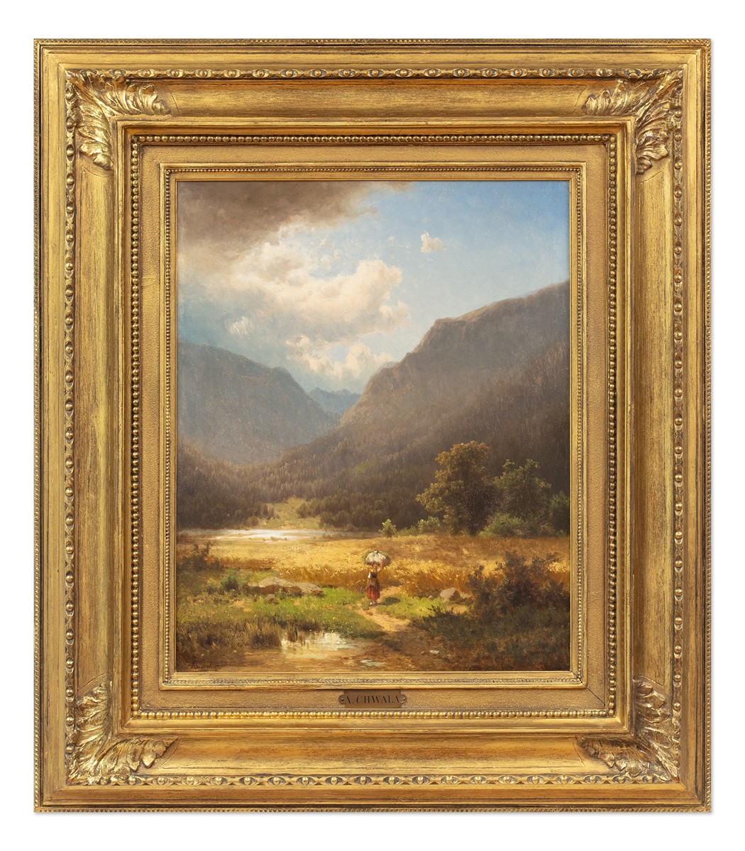 Adolf Chwala (1836 - 1900) - Poledne u řeky Traun