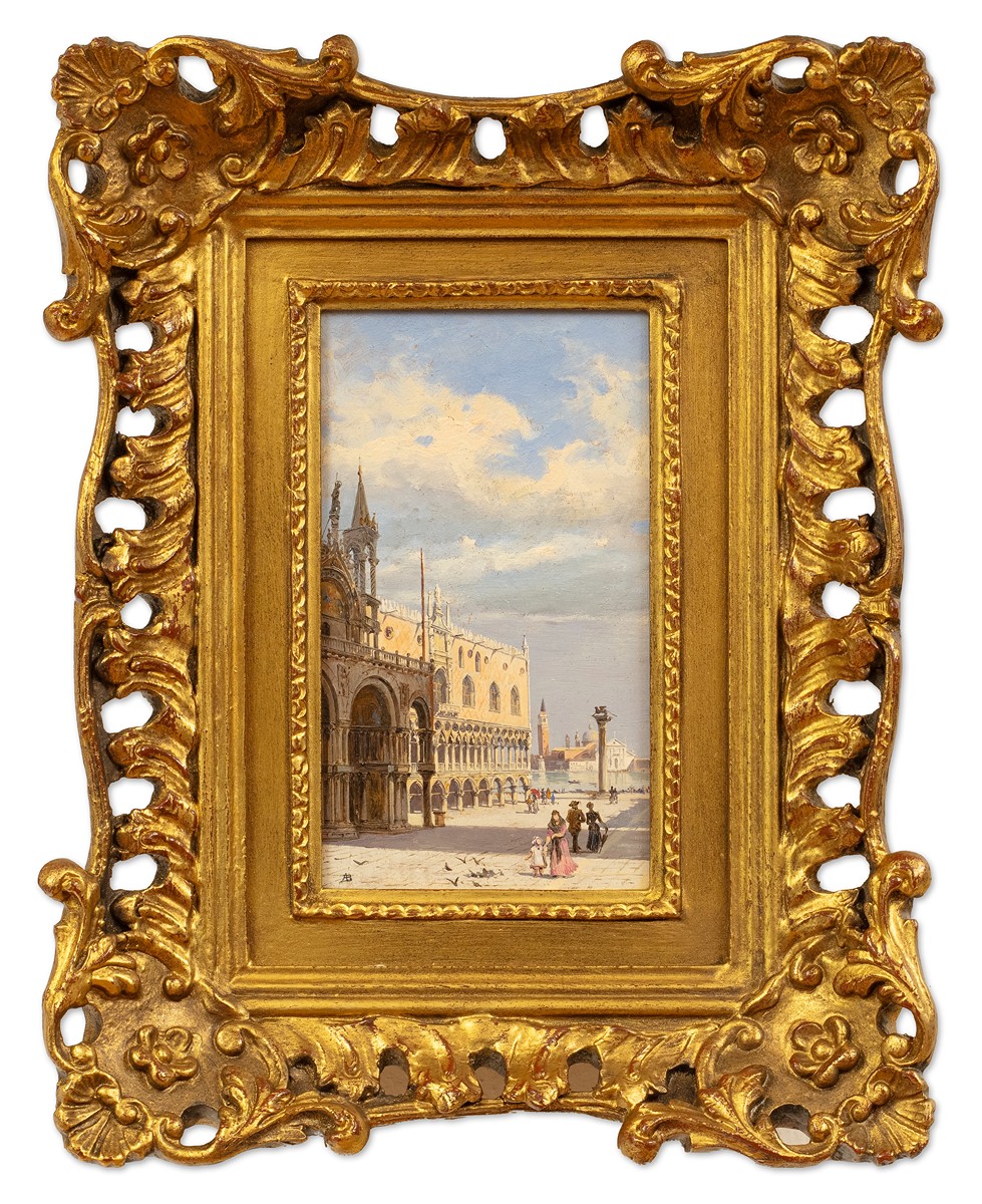 Antonie Brandeisová (1848 - 1926) - Pohled na Dóžecí palác a Piazzettu v Benátkách