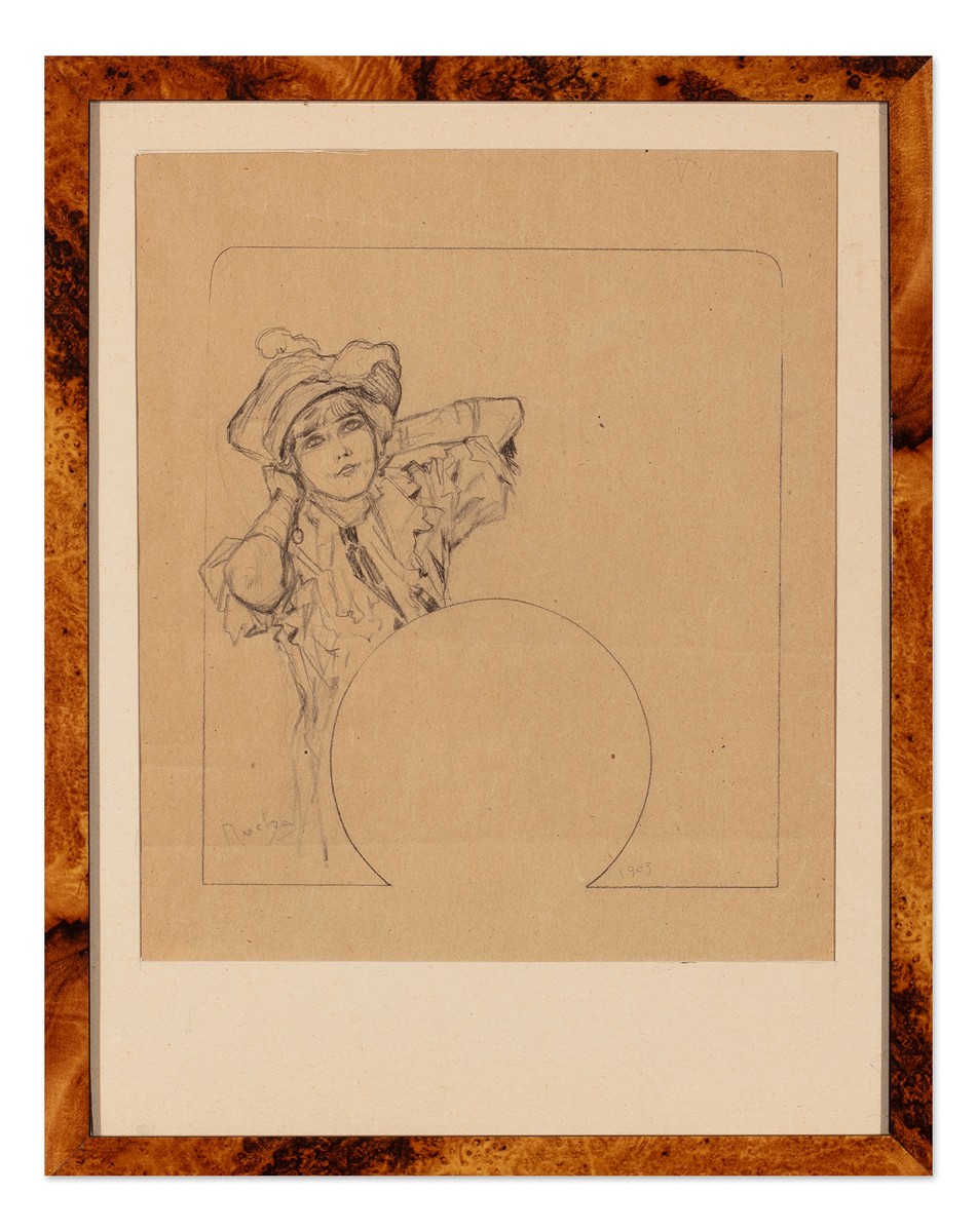 Alfons Mucha (1860 - 1939) - Dívka v kostýmu (návrh na reklamu)