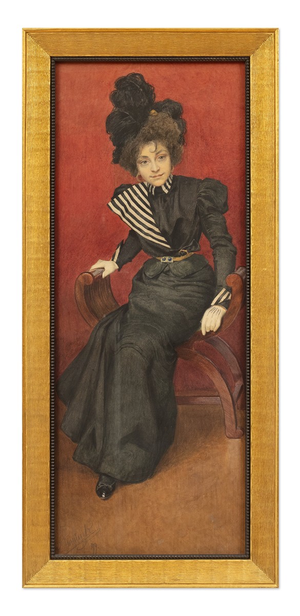 Karel Šimůnek (1869 - 1942) - Dáma v černých šatech