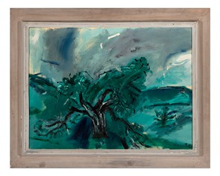 František Jiroudek (1914 - 1991) - Krajina se zeleným stromem