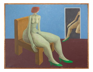 Milan Paštéka (1931 - 1998) - Sedenie / Akt na stoličke