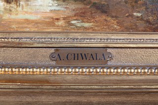 Adolf Chwala (1836 - 1900) - Poledne u řeky Traun