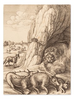 Václav Hollar (1607 - 1677) - Soubor 10 leptů s ilustracemi z Ezopových bajek