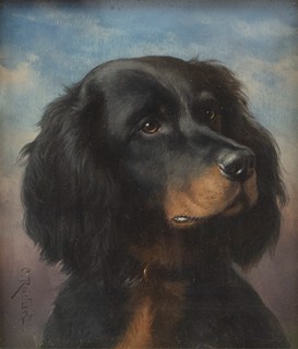 Carl Reichert (1836 - 1918) - Portrét psa (Gordon setr)