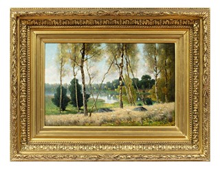 Antonín Chittussi (1847 - 1891) - Jezero J. J. Rousseaua v lese Ermenonvillském
