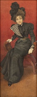 Karel Šimůnek (1869 - 1942) - Dáma v černých šatech