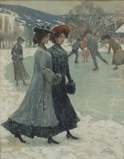 Josef Jelínek (1871 - 1945) - Na kluzišti
