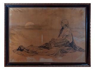 Emanuel Krescenc Liška (1852 - 1903) - Hagar a Izmael na poušti (velký formát)