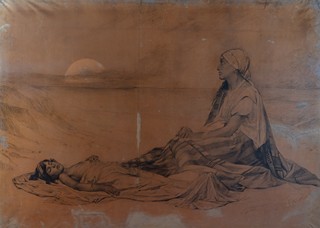 Emanuel Krescenc Liška (1852 - 1903) - Hagar a Izmael na poušti (velký formát)