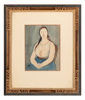 Rudolf Kremlička (1886 - 1932) - Sedící dívka