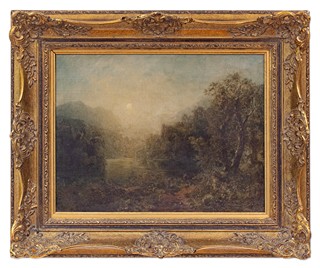 August Bedřich Piepenhagen (1791 – 1868) - Horské jezero s poutníkem