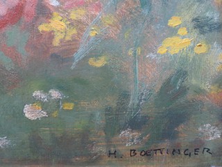 Hugo Boettinger - Dívka sbírající květiny
