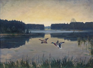 Otakar Číla - Kachny nad rybníkem