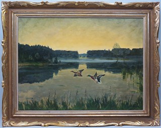 Otakar Číla - Kachny nad rybníkem