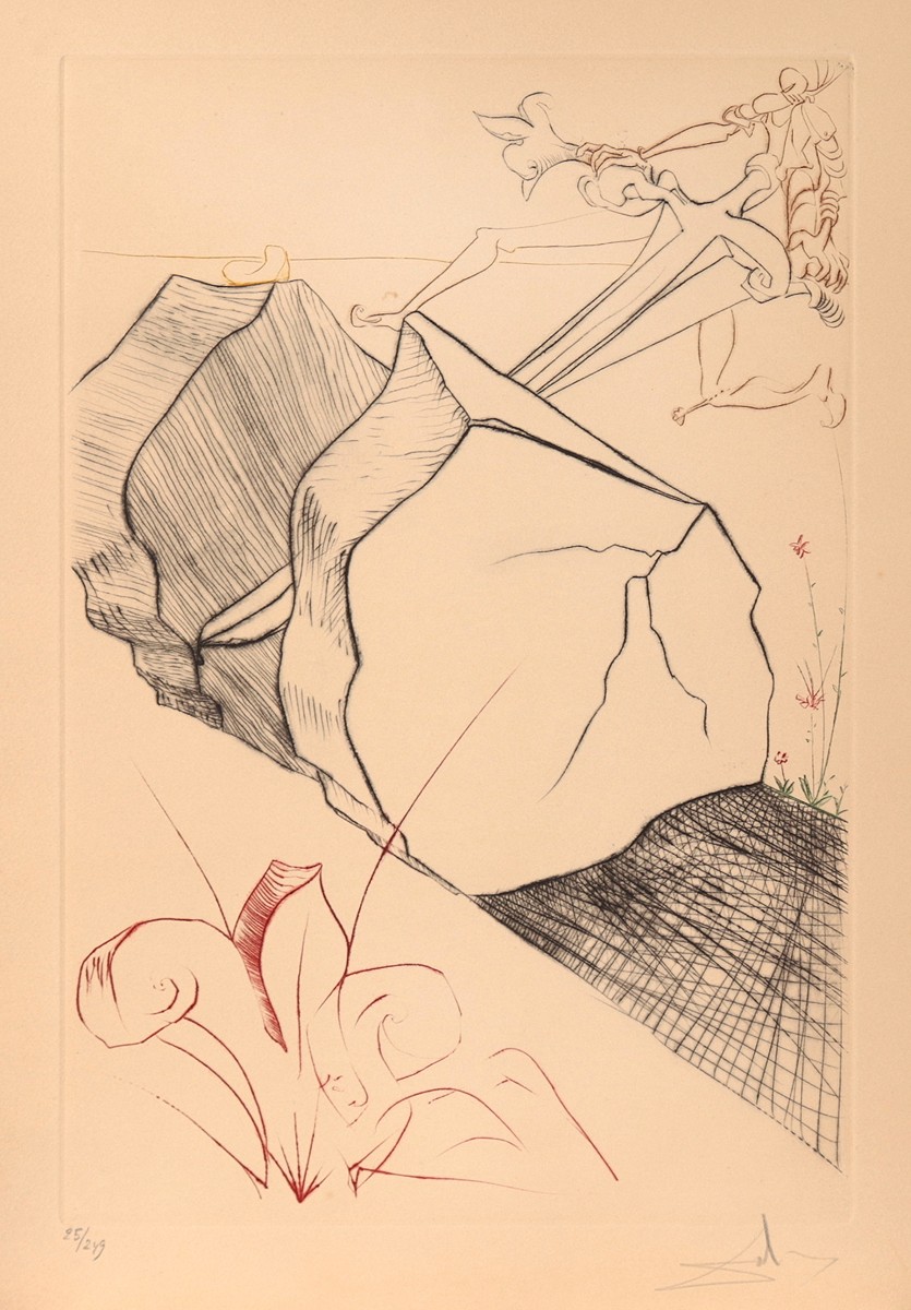 Salvador Dalí (1904 - 1989) - La Quete du Graal