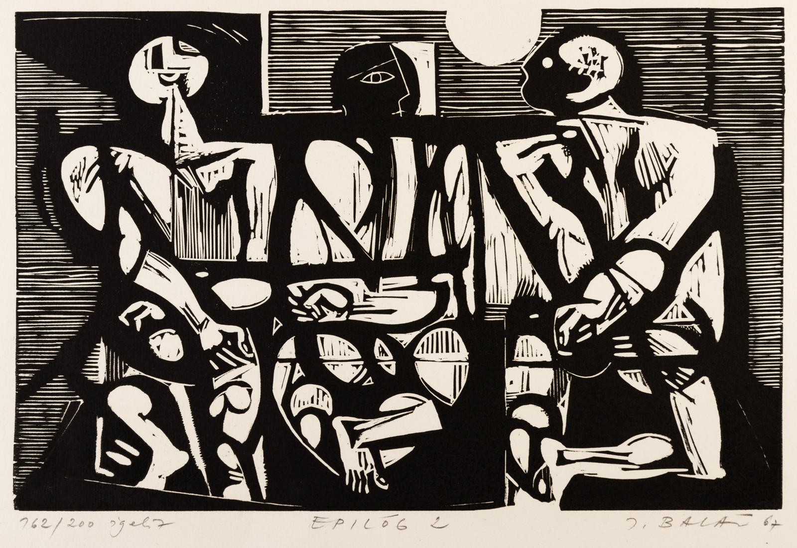 KLUB GRAFIKOV 1967: A. BRUNOVSKÝ, J. BALÁŽ, V. BOMBOVÁ, M. CIPÁR, O. DUBAY, V. GERGEĽOVÁ, V. HLOŽNÍK, Ľ. KELLENBERGER, J. LEBIŠ, E. SEDLÁK
