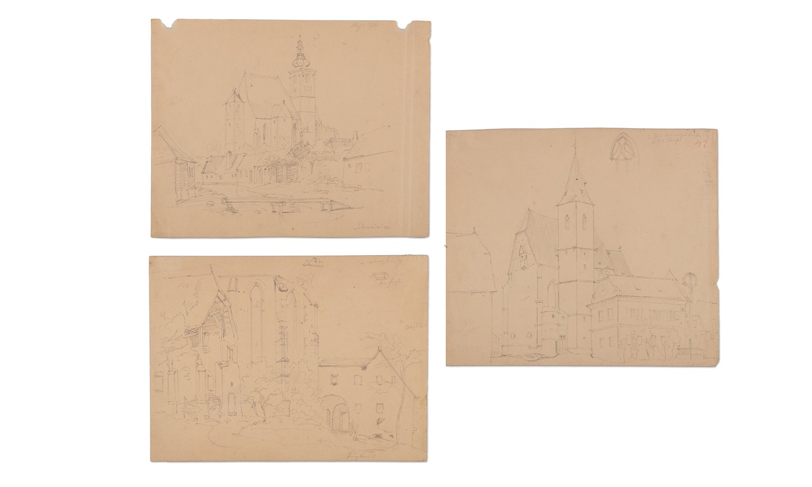 Eduard Herold (1820 - 1895) - Tři studie