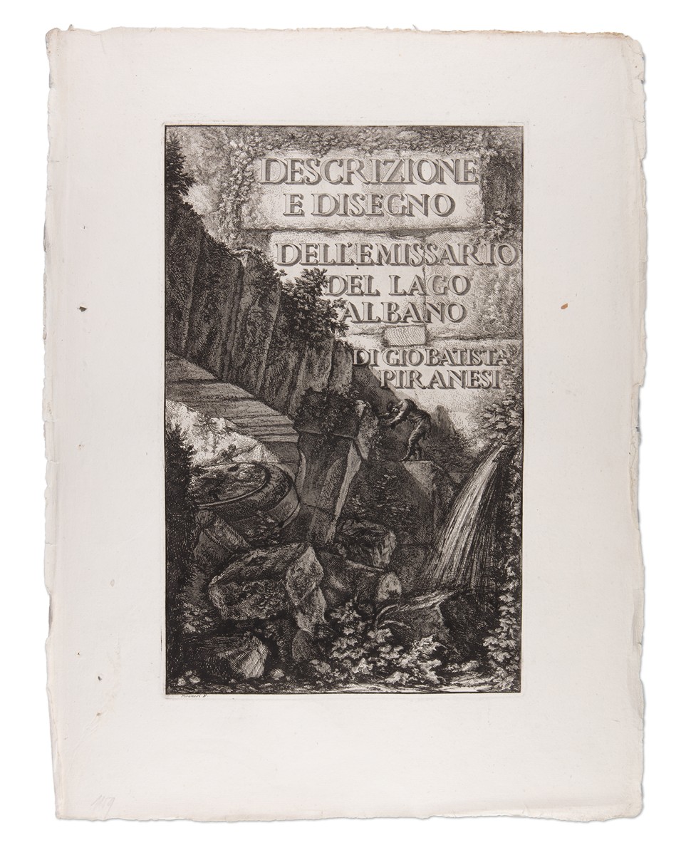 Giovanni Battista Piranesi (1720 - 1778) - Descrizione e Disegno dell'Emissario del Lago Albano