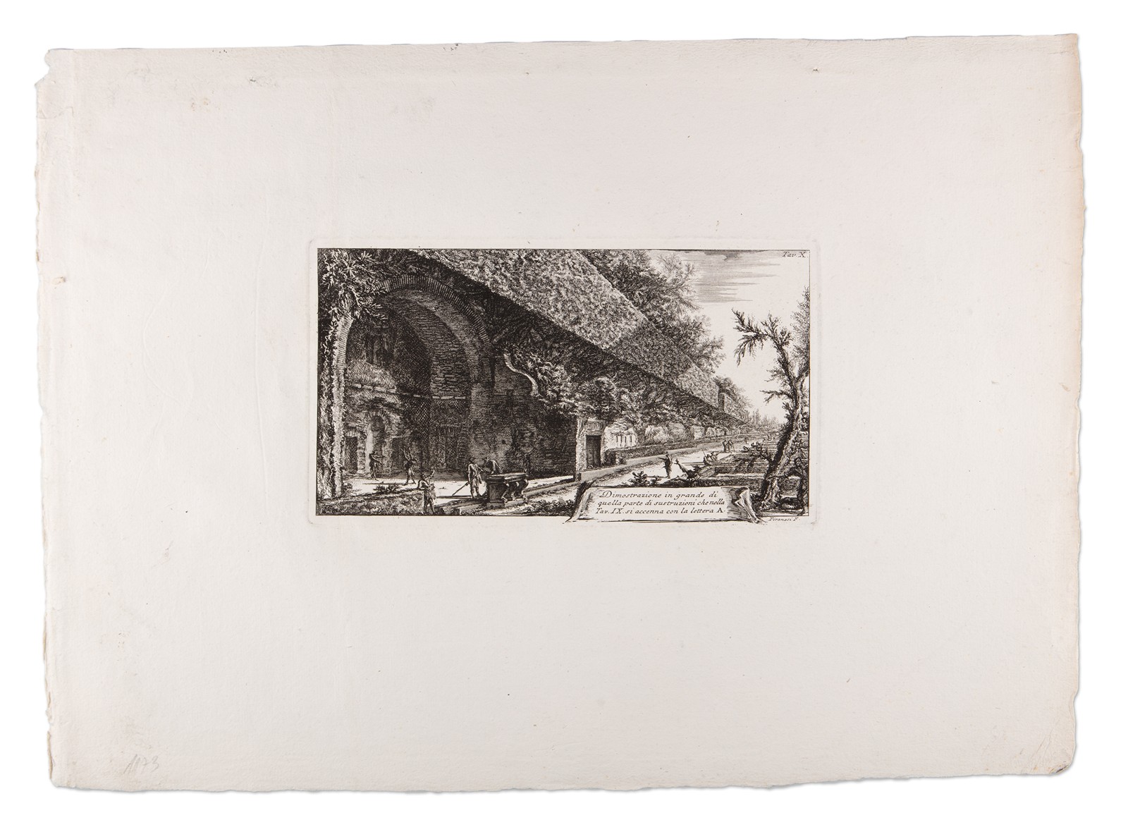 Giovanni Battista Piranesi (1720 - 1778) - Dimostrazione in grande di quella parte di sustruzioni chenella