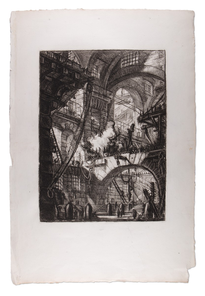 Giovanni Battista Piranesi (1720 - 1778) - Il fuoco fumante (velký list)