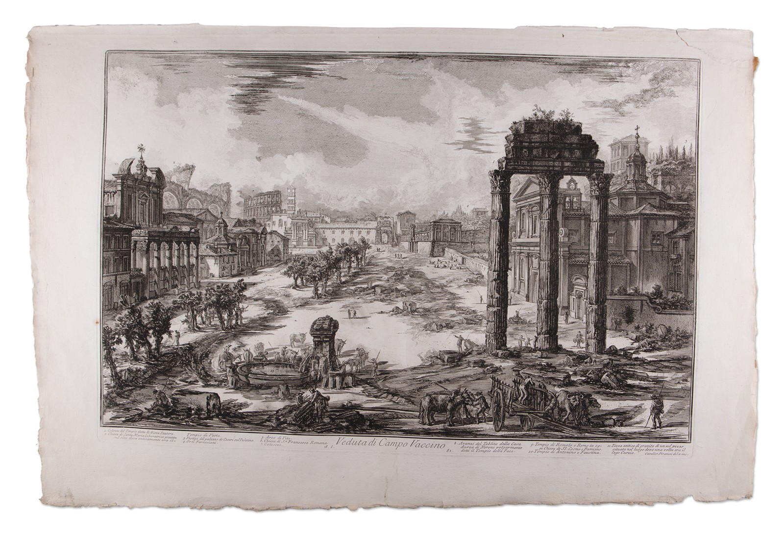Giovanni Battista Piranesi (1720 - 1778) - Veduta di Campo Vaccino (velký list)
