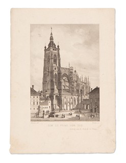Karl Würbs (1807 - 1876) - Dom zu Prag von Süd