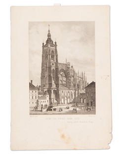 Karl Würbs (1807 - 1876) - Dom zu Prag von Süd