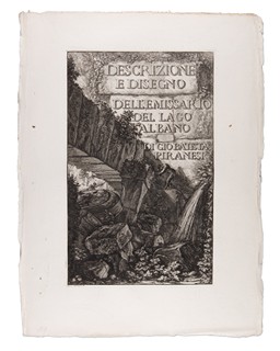 Giovanni Battista Piranesi (1720 - 1778) - Descrizione e Disegno dell'Emissario del Lago Albano