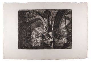 Giovanni Battista Piranesi (1720 - 1778) - Il molo con una lampada (velký list)