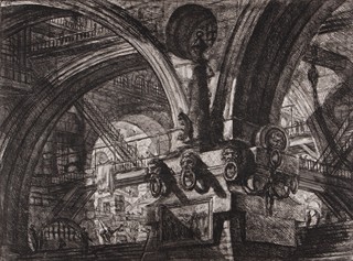 Giovanni Battista Piranesi (1720 - 1778) - Il molo con una lampada (velký list)