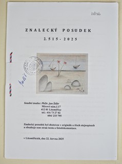 Jan Zrzavý (1890 - 1977) - Dvě loďky a palmy