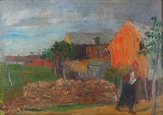 Jaroslav Malínský (1897 – 1979) - U stavení