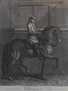 Johannes El. Ridinger (1698 – 1767)  - Der Schriff gerade aus