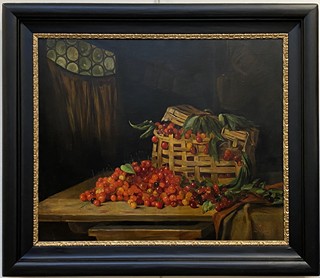 Jan Skramlík (1860 - 1936) - Zátiší s třešněmi