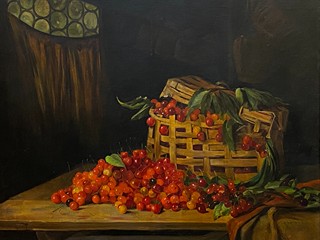 Jan Skramlík (1860 - 1936) - Zátiší s třešněmi