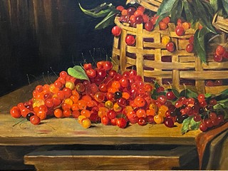 Jan Skramlík (1860 - 1936) - Zátiší s třešněmi