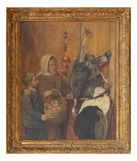 Jaroslav Malínský (1897 - 1978) - Děti u mrtvého krocana (velký formát)