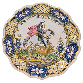 Ferdiš Kostka (1878 - 1951) - Talíř s motivem Sv. Jiří