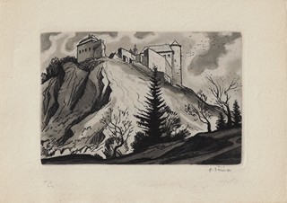 Pavel Šimon (1920 - 1958) - Kunětická hora : pět akvatint / Pavel Šimon