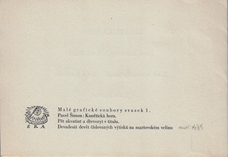 Pavel Šimon (1920 - 1958) - Kunětická hora : pět akvatint / Pavel Šimon