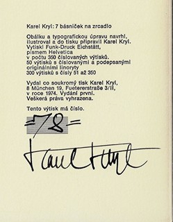 Karel Kryl (1944 - 1994) - 7 básniček na zrcadlo / Karel Kryl