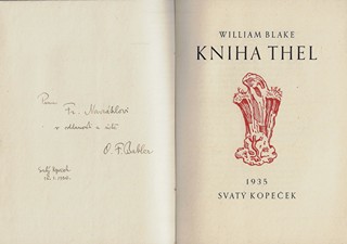 William Blake (1757 - 1827) - Kniha Thel / William Blake