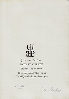 Jaroslav Seifert (1901 - 1986) - Mozart v Praze / Jaroslav Seifert ; vyzdobil Václav Sivko