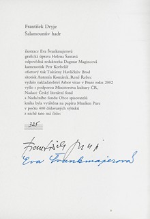 Eva Švankmajerová (1940 - 2005) - Šalamounův hadr / František Dryje ; litografie Eva Švankmajerová