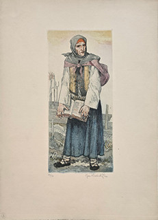 Jaroslav Vodrážka (1894 - 1984) - Husitská žena s biblí