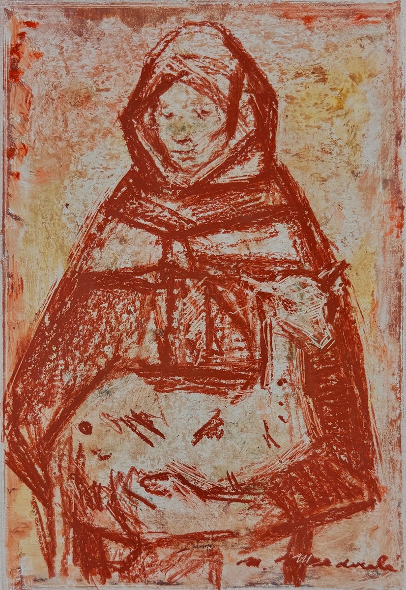 Mária Medvecká (1914 - 1987) - Dievča s kozičkou