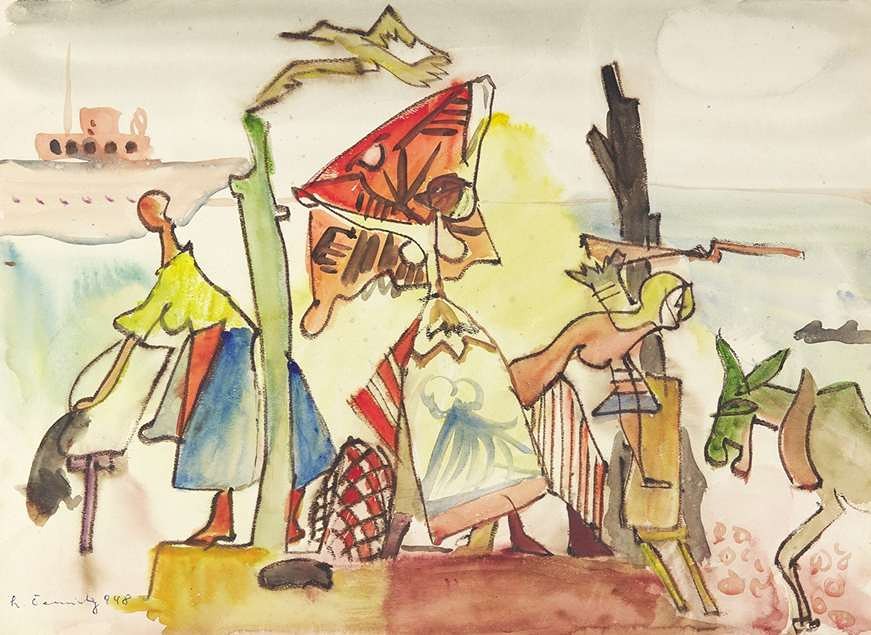 LADISLAV ČEMICKÝ (1909-2000) - Ženy pri mori