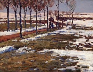 JOSEF JELÍNEK (1871-1945) - Krajina s alejou